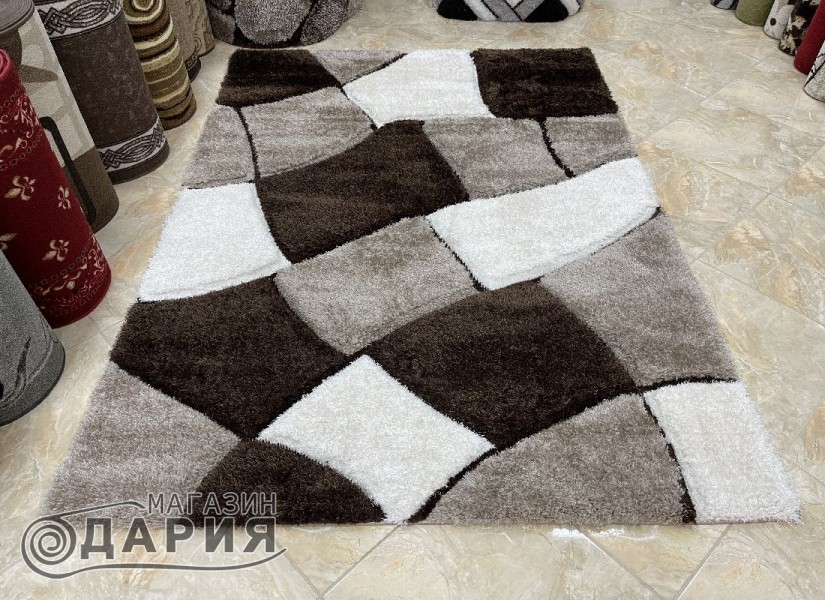 Тъкан килим 3D SHAGGY GRANDE 721 brown